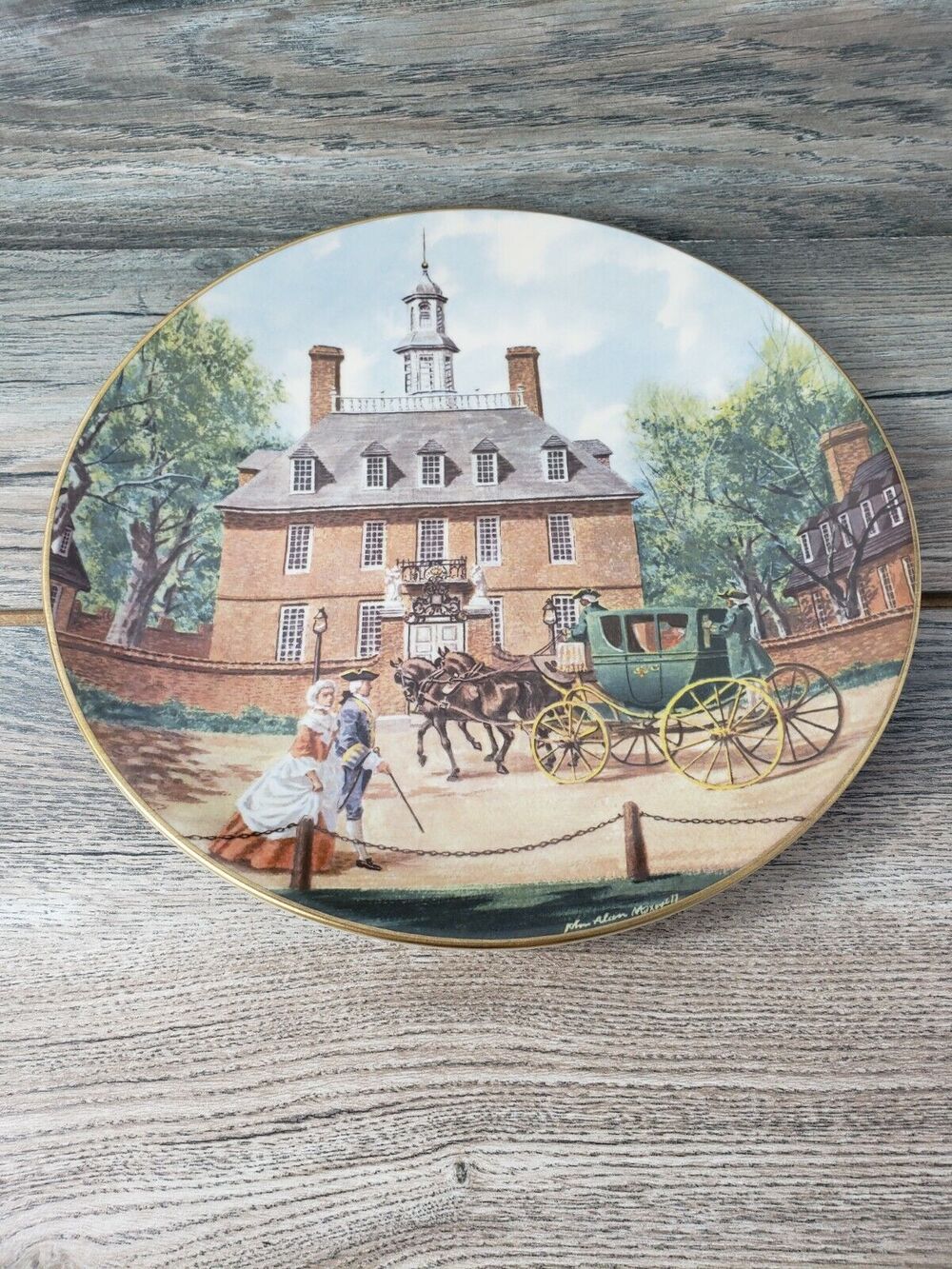 Gorham American Commemorative Governor's Palace Williamsburg Plate 1973